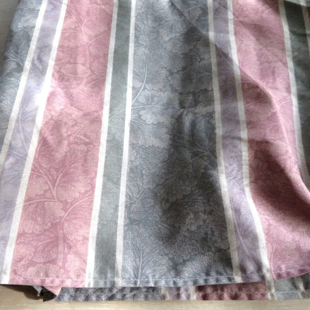 Vintage Floral Striped King Size Bed Skirt Multicolor 14.5